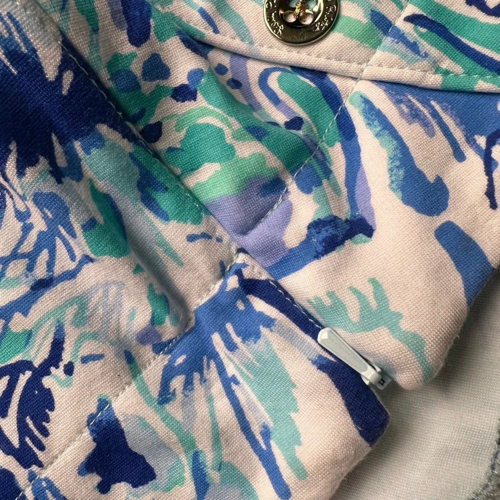 Lilly Pulitzer Marina Knit‎ Shorts 4 Elephant Appeal Sailor Button Turquoise